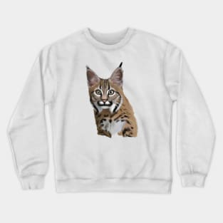 Cute Bobcat Drawing Crewneck Sweatshirt